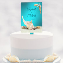 Seashell Beach Aquamarin Blue Aqua Wedding