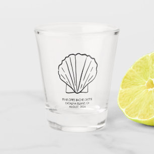 Seashell Beach Bachelorette Favor Shot Glass Schnapsglas