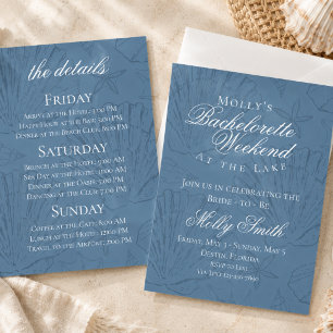 Seashell Beach Bachelorette Itinerary Einladung
