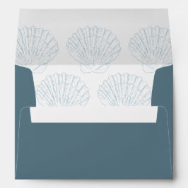 Seashell Beach Coastal Blue Nautical Wedding