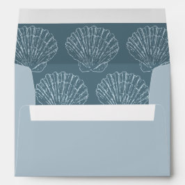 Seashell Beach Coastal Blue Nautical Wedding