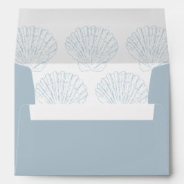 Seashell Beach Coastal Blue Nautical Wedding