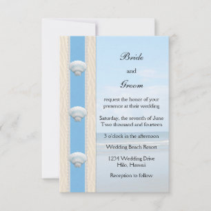 Seashell Beach Hochzeit Einladung