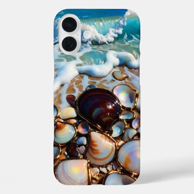 Seashell Beach iPhone Case Coastal Summer Design (Rückseite)