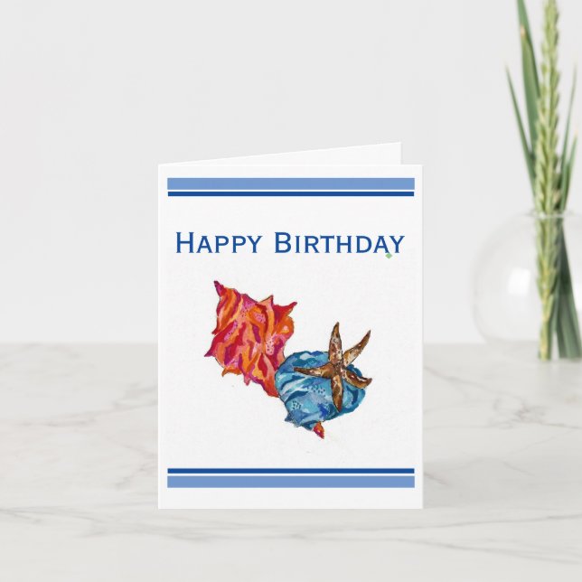 Seashell Beach Küstenlinie Dankeskarte (Vorderseite)