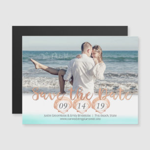 Seashell Beach Magnetic Save the Date Magneteinladung
