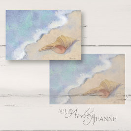 Seashell Beach Sea Wave Sand Blue White Decoupage Seidenpapier