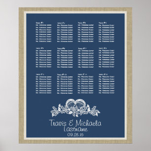 Seashell Beach Theme Seekarte Poster