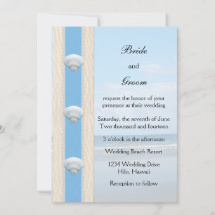 Seashell Beach Wedding Einladung