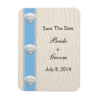 Seashell Beach Wedding Save the Date
