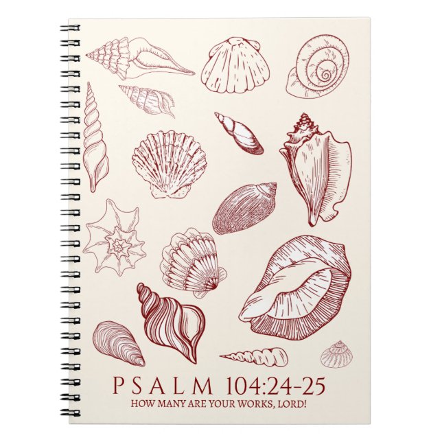 Seashell Bible Verse Notizblock (Vorderseite)