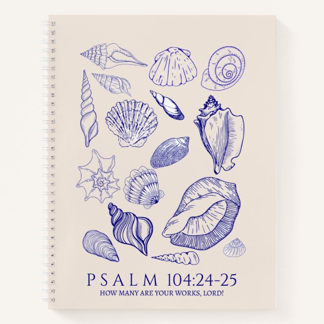 Seashell Bible Verse Notizbuch (Vorderseite)