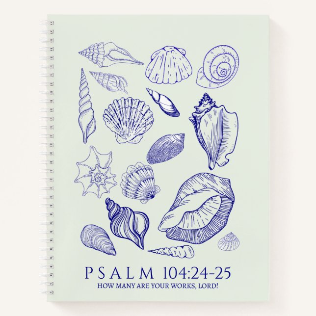 Seashell Bible Verse Notizbuch (Vorderseite)