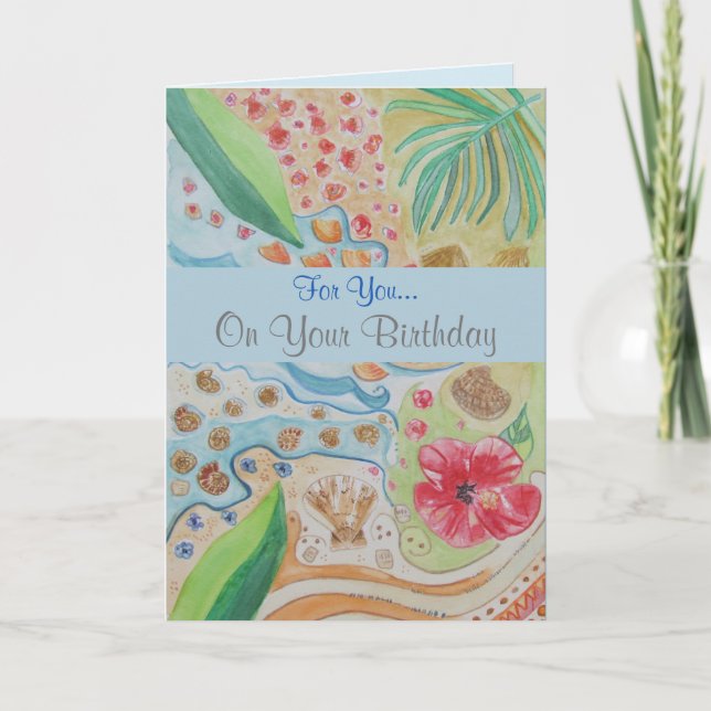 Seashell Birthday Greetings Card Karte (Vorderseite)