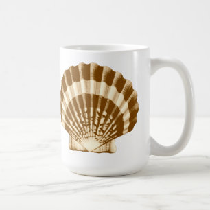 Seashell - braun und beige tasse