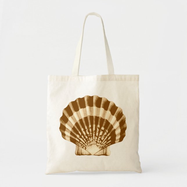 Seashell - braun und beige tragetasche (Vorne)