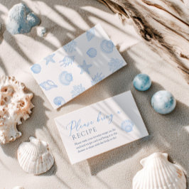 Seashell Bridal Shower recipe Enclosure Card Begleitkarte
