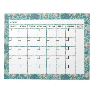 Seashell Calendar Notepad Notizblock