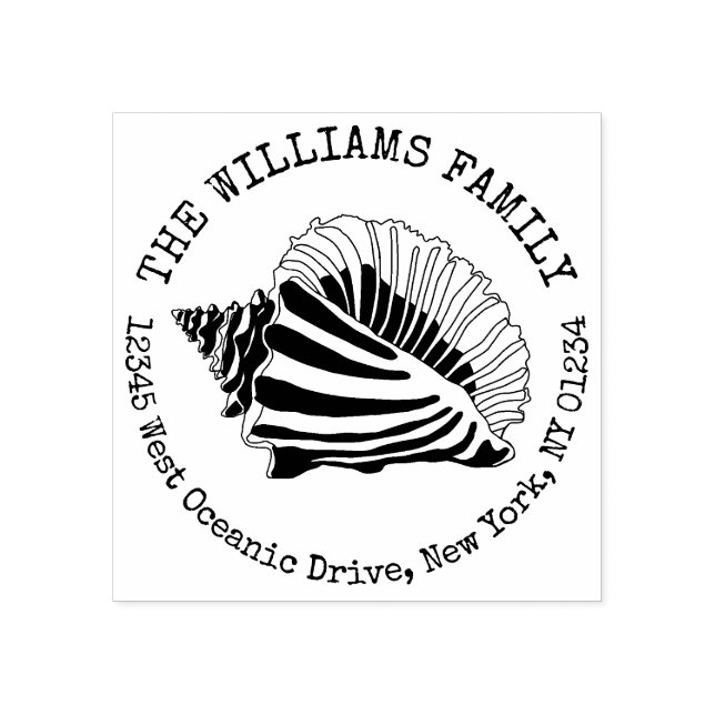 Seashell Coastal erstellen Sie Ihre eigene Rücksen Gummistempel (Prägung)
