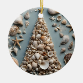 Seashell Coastal Weihnachtsbaum Keramik Ornament