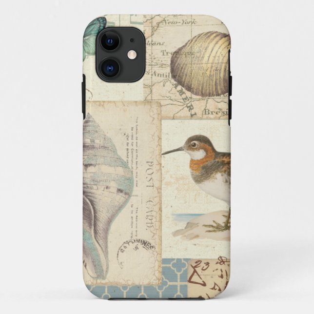 Seashell-Collage Case-Mate iPhone Hülle (Rückseite)