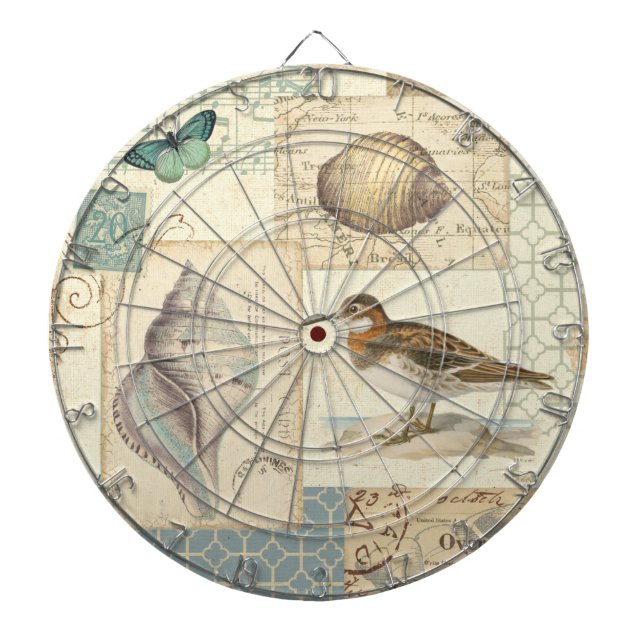 Seashell-Collage Dartscheibe (vorne)