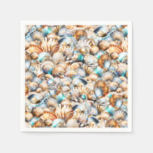 Seashell Collage Diamant Jakobsmuschel Muschel Chi Serviette