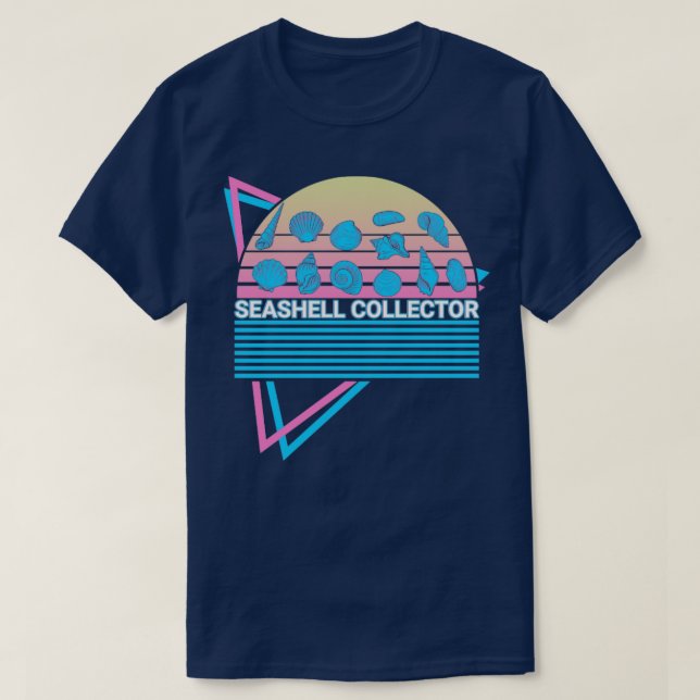 Seashell Collector Retro T-Shirt (Design vorne)