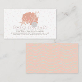 Seashell & Coral Pink Baby Showbücher für Baby Begleitkarte