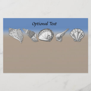 Seashell, der Kunst zeichnet Briefpapier
