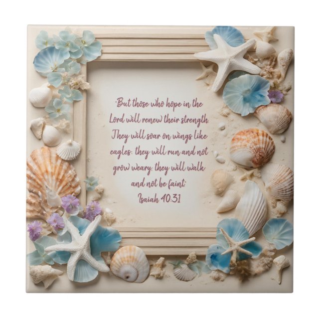 Seashell Dreams Frame Fliese (Vorderseite)
