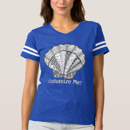Seashell Einmalige Handgezeichnete Scallop-Muschel T-Shirt