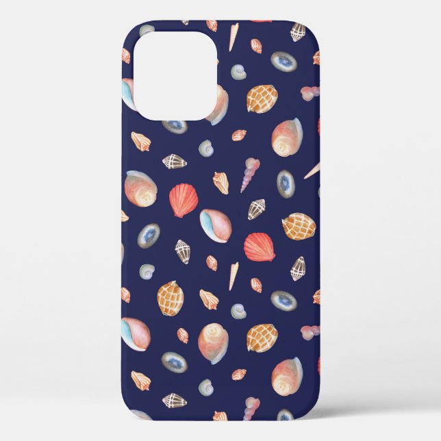 Seashell Elegance: Summer Blue Pattern. Case-Mate iPhone Hülle (Rückseite)