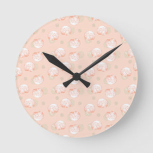Seashell elegante Muster werfen Kissen Runde Wanduhr