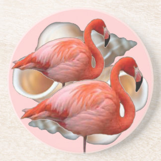 Seashell-Flamingo-Untersetzer Untersetzer