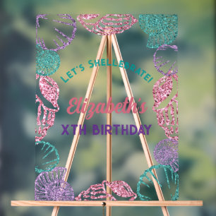 Seashell Girls Birthday Acrylschild