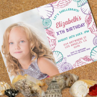 Seashell Girls Birthday Einladung