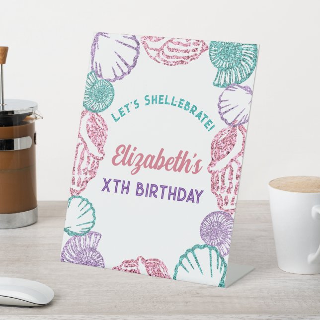 Seashell Girls Birthday Sockelschild (In SItu)
