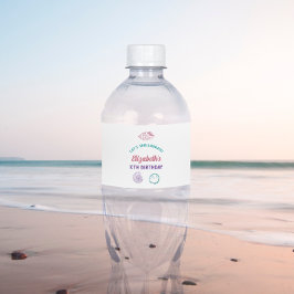 Seashell Girls Birthday Wasserflaschenetikett