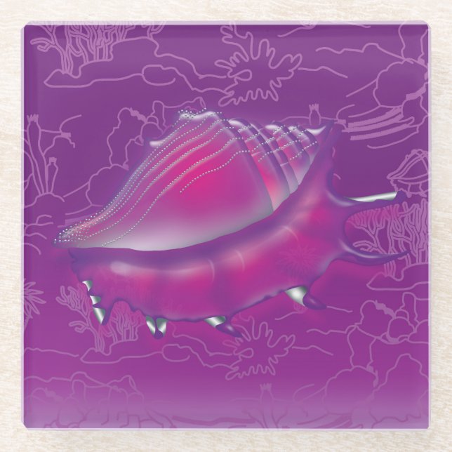 Seashell Glasuntersetzer (Vorderseite)