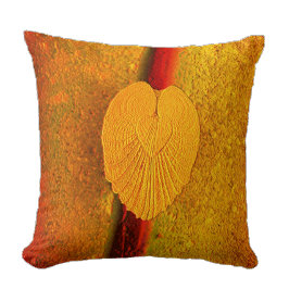Seashell Heart Angel Wings - Golden Sunrise Kissen