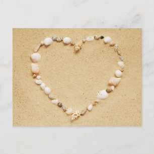 Seashell Heart Postkarte