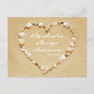 Seashell Heart Proverb Postcard Postkarte