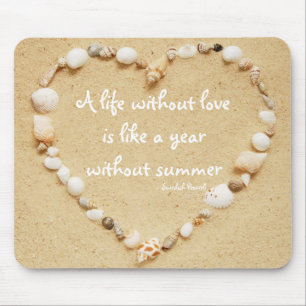 Seashell-Herz-Sprichwort Mousepad