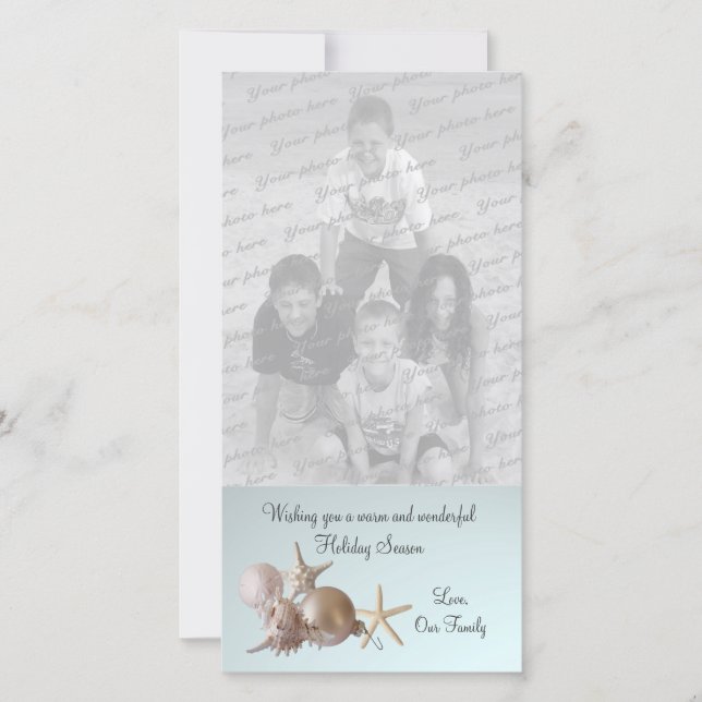 Seashell Holiday Greeting Feiertagskarte (Vorderseite)