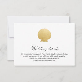 Seashell Imitate Gold Foil | Angaben zur Hochzeit Einladung