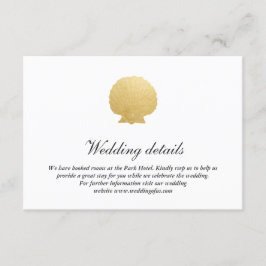 Seashell Imitate Gold Foil | Angaben zur Hochzeit Einladung