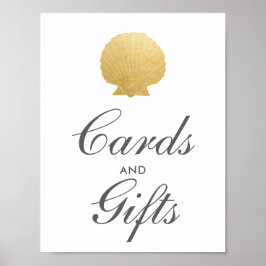 Seashell Imitate Gold Foil | Hochzeitszeichen für Poster
