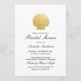 Seashell Imitate Gold Foil | Ocean Brautparty Einladung