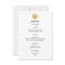 Seashell Imitate Gold Foil | Ocean Wedding Menu